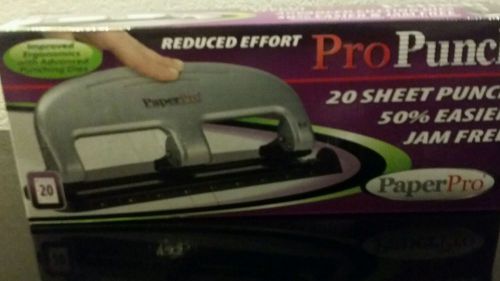 PaperPro ProPunch 20 Sheet 3 Hole Punch, Silver/Black (2220)