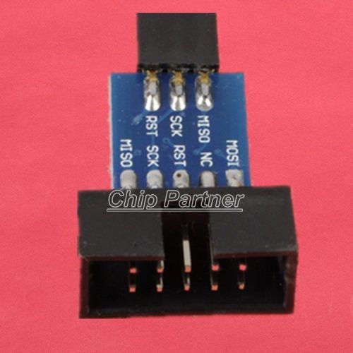 1pcs 10 pin to standard 6 pin adapter board for atmel avrisp usbasp stk500 for sale