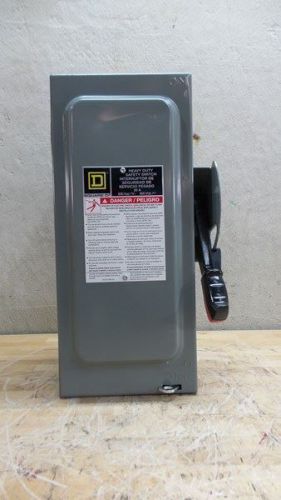 Square d hu361 600 vac 30 amp 15 hp nonfusible safety switch for sale