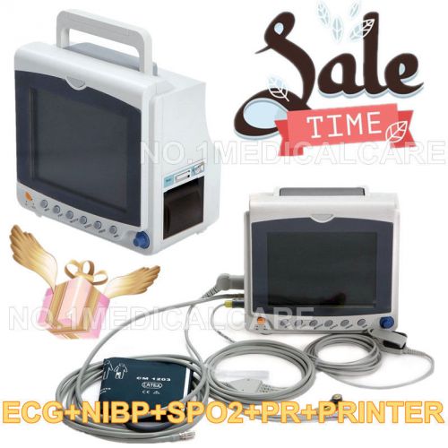 8.4&#034; Vital Signs CCU Patient Monitor CMS6000C, ECG NIBP SPO2 PR PRINTER