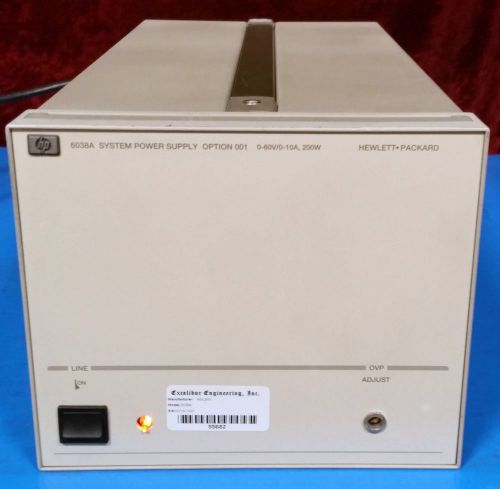 HP Agilent 6038A System Autoranging DC Power Supply, 60V, 10A w/ Option 001