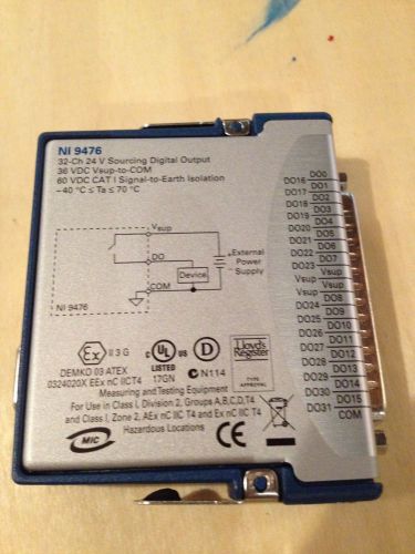 National Instruments 32 Channel, 24 V, Sourcing Digital Output module, 9476