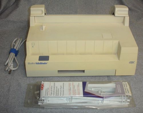 GBC Electric VeloBinder Binding Maching w White Binding Strips WORKS!  1775001-2