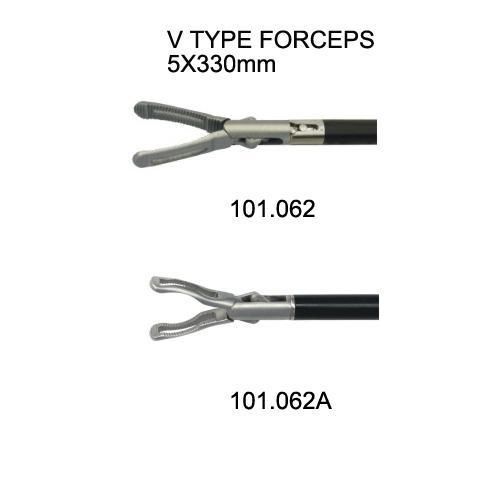 V Type Grasing Forceps 5X330mm Laparoscopic Grasing Forceps Grasper V Type New