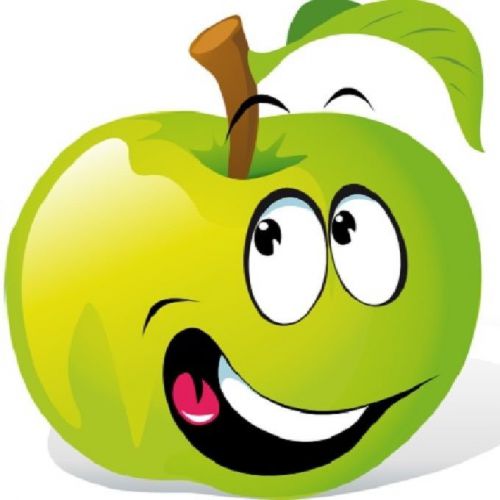 30 Custom Cartoon Green Apple Personalized Address Labels