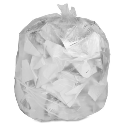 Genuine Joe Clear Trash Can Liners - 30 Gal - 36&#034; X 30&#034; - 0.60 Mil [15 &amp;micro;m]