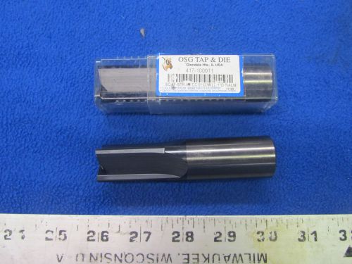 (2) NEW OSG 1&#034; Solid Carbide 4 Fl, Straight Flute c/c End Mills      C-0235