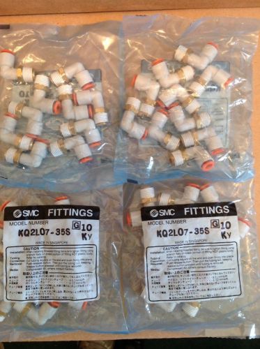 4 BAG SMC FITTINGS KQ2LO7-35S  ( 40 FITTINGS TOTAL )