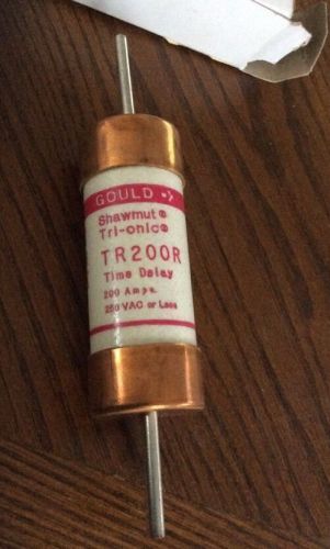 TR-200R 250 VOLT 200 AMP 7&#034; LG. X 1-1/2&#034; OD 1&#034; COPPER BLADE FUSE