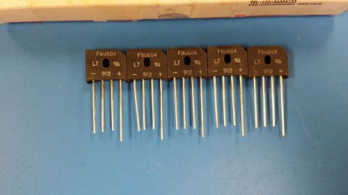 (5pcs) pbu604 diode rectifier bridge single 400v 6a 4-pin pbu for sale