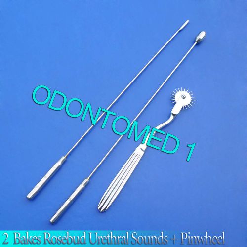 2 Pcs Bakes Rosebud Urethral Sounds 4mm+10mm,Pinwheel