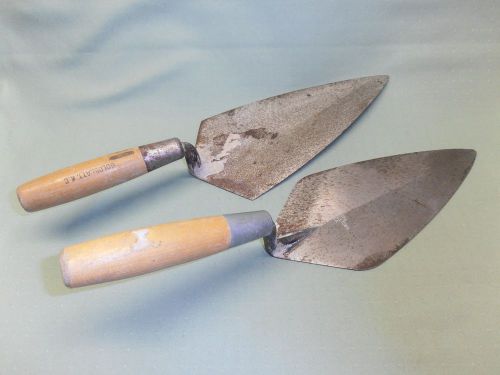 2 Concrete Trowels, 10 1/2&#034; Size, Goldblatt and Marshaltown