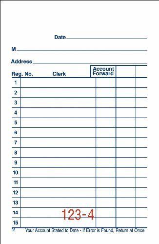 Adams General Purpose Sales Book, 2-Part, Carbonless, White/Canary, 3-11/32 x