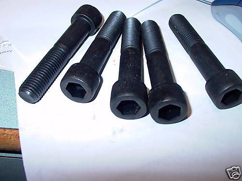 LOT OF FIVE 3/4&#034; x 4&#034; BLACK SOCKET HEAD CAP SCREWS BOLTS