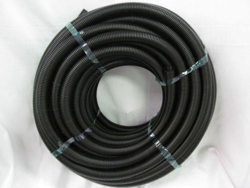 1&#034; 100&#039; Feet Black UnSplit Loom Wire Flexible Tubing Wire Cover Audio EB0207