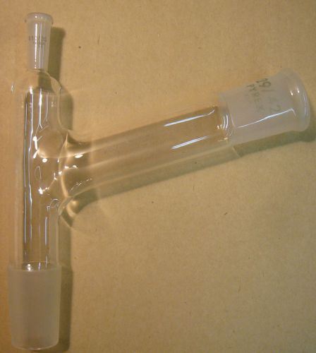 Pyrex Three Way Connector/Adapter - 29/42 joints and 10/30 Thermometer Joint
