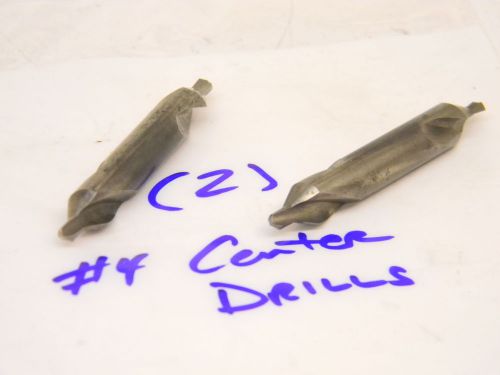 (2) USED HSS No.4 CENTER DRILLS BODY DIA. 5/16 (.312)