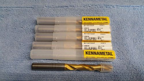 Kennametal 7.30 mm 135 Degree Solid Carbide Jobber Drill Coolant Thru.  1ea.