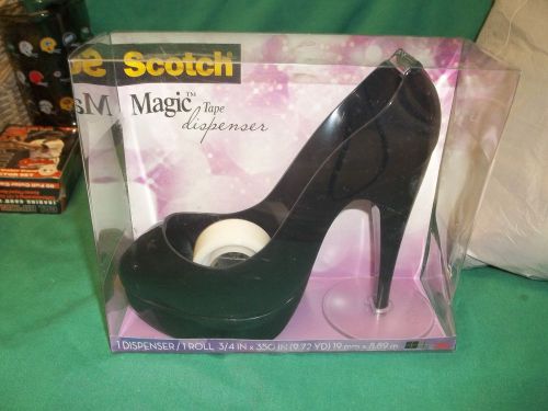 New in Box Scotch Magic Tape Dispenser High Heel Shoe Stiletto Black