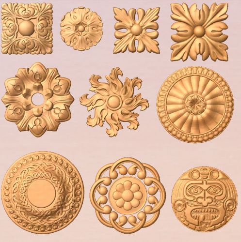 11 PCS 3d Models STL for CNC Router Engraver Machine Relief Artcam vectric