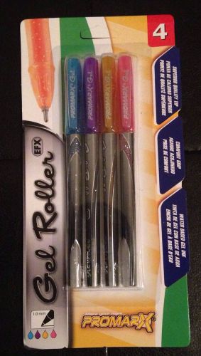 PromarX - 4 Glitter Gel Roller EFX Pens 1.0 mm