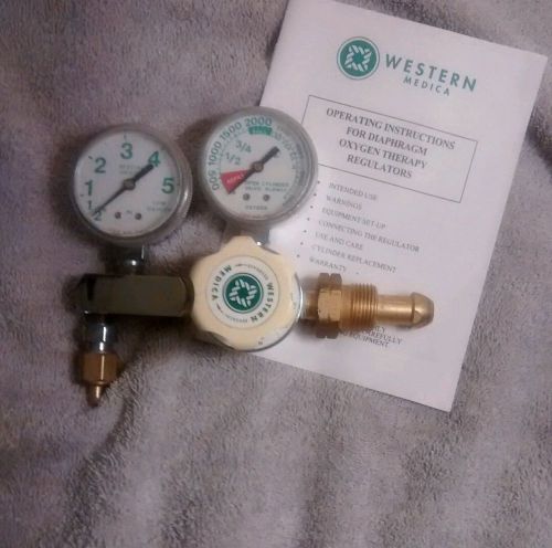 New, Old Stock, Western Medica O2/ oxygen Regulator/ gauge, M1-540-5FG