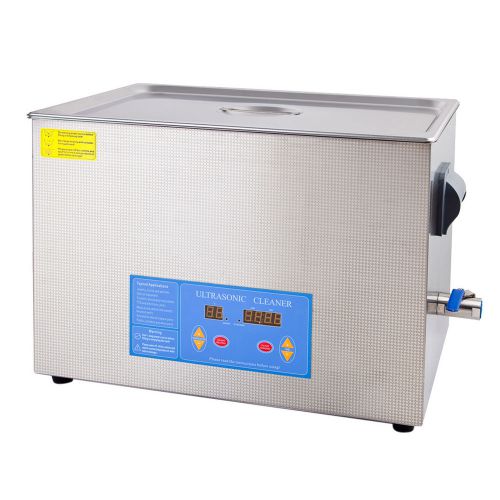 27L Ultrasonic Cleaner Heater Digital 500 W 40KHz Jewelry Dental CE FCC