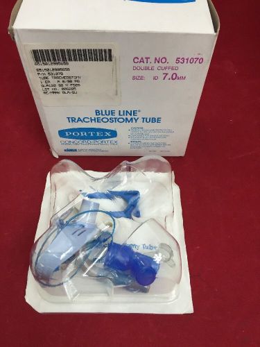 ONE PORTEX Blue-Line Tracheostomy Tube 531070 Double Cuff 7.0mm See Listing