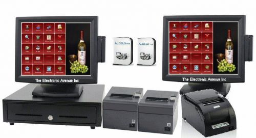 ALDELO 2013 PRO COMPLETE AIO RESTAURANT POS SYSTEM WINDOWS 7 NEW