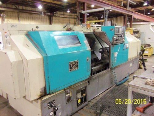 1998 takisawa tc-4 cnc lathe, 15&#034; chk, 80&#034; cc, fanuc 18t for sale