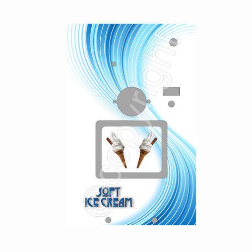 ice cream van machine sticker, blueswirl design VAN UNO