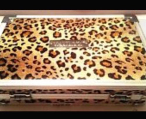 Leopard Vaultz Pencil Box Mini Storage Case Key Lock Aluminum School Office Home