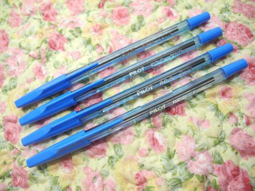 4pcs PILOT BP-S 0.7mm fine ball point pen /with cap Blue ink(Japan)