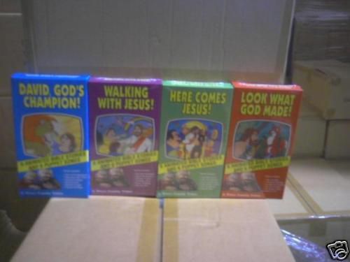 4 Christian VHS videos 25 min. length each