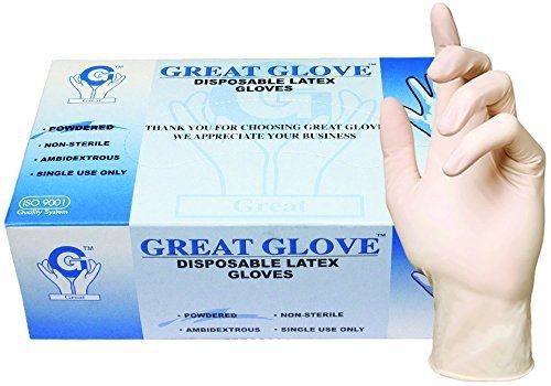 Great Glove GREAT GLOVE 10000-XS-CS Latex Industrial Grade Foodservice Glove, 4