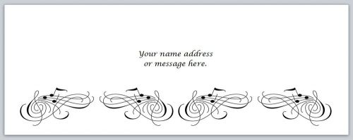 30 Personalized Return Address Labels Music Notes Buy 3 get 1 free (bo606)