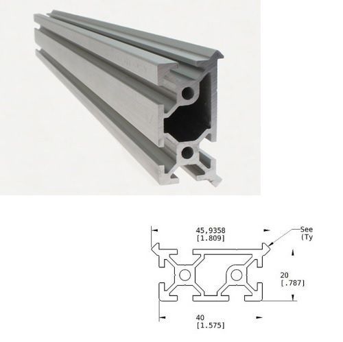Open Source makeslide Aluminum Extrusion with V-rail Linear Bearing System