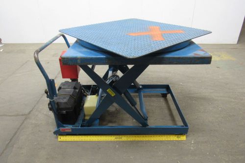 VESTIL 1750Lb. Electric/Hydraulic Lift Table 40&#034;x40&#034; Turntable Platform 12V