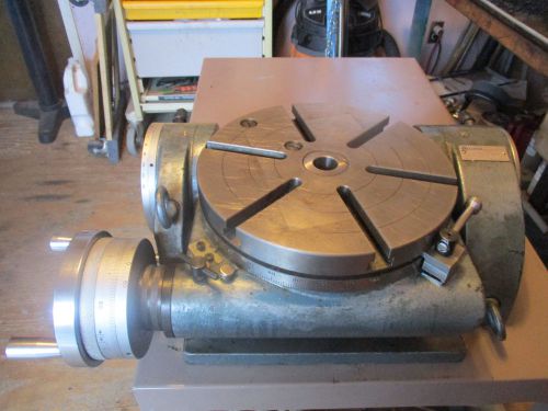 10&#034; Yuasa Tilting Rotary Table Table Precision Milling Machining NICE! 550-210