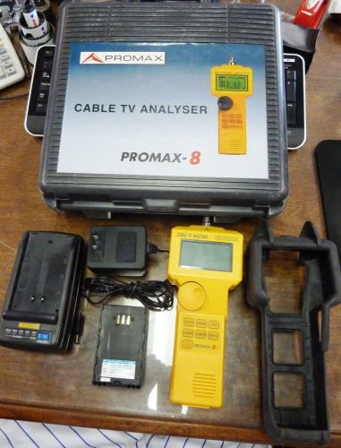 PROMAX 8+ 6-in-1 Cable TV Analyser Complete with Tilt Scan Log PERFECT CONDITION