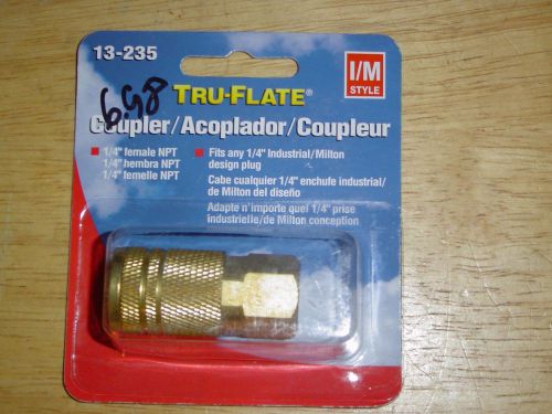 NEW PLEWS TRU-FLATE 13-235 AIR LINE COMPRESSOR 1/4&#034;  FEMALE COUPLER HOSE FITTING