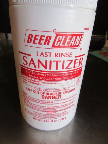 U341 LOT OF 3-25OZ. BEERCLEAN LAST RINSE SANITIZER BAR RESTAURANT GLASSWARE WASH