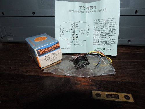 Nos thordarson tr-454 transitor interstage transformer pri. 4000 ohms ct   tr454 for sale