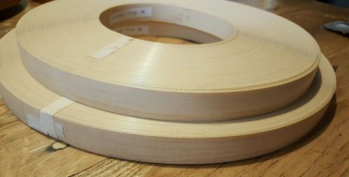 Pvc edgebanding tape, non glued, lot of 2 rolls 15/16&#034; birch colored wood grain for sale