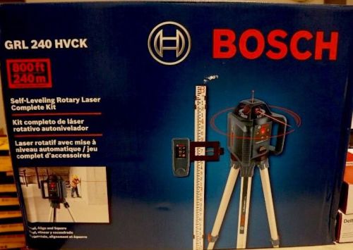 New bosch grl 240 hvck 800 ft. self-leveling rotary laser level kit for sale