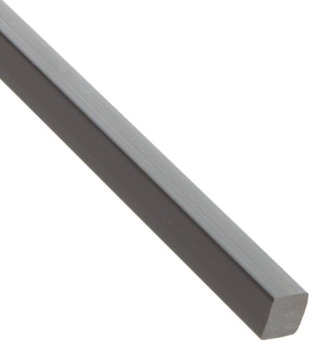 PVC (Polyvinyl Chloride) Rectangular Bar Opaque Gray Standard Tolerance 1/2&#034; ...