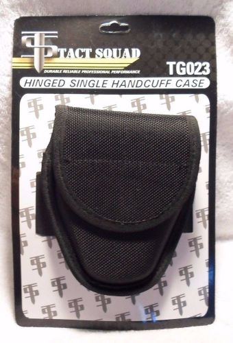 Tact Squad Hinged Single HANDCUFF CASE TG 023 Black Heavy Duty Nylon NEW