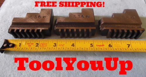 3pcs HARDENED STEEL LATHE JAWS FOR 3 JAW CHUCK SCROLL TYPE 538 TOOL MACHINEIST