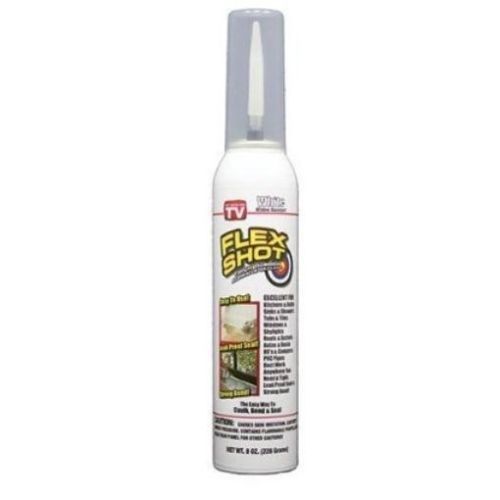 1 JUMBO Flex Shot WHITE  Rubber Sealant As Seen On TV By Flexseal NEW!