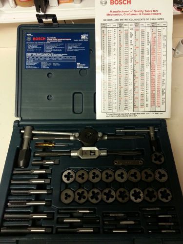 BOSCH TAP AND DIE SET 96501 HIGH SPEED STEEL 40 PC.